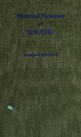 Historical Dictionary of Lesotho
 0810809931, 9780810809932