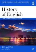 History of English: A Resource Book for Students [2 ed.]
 1138500712, 9781138500716
