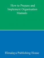 How to Prepare and Implement Organisation Manuals
 9789350433133, 9789350243145