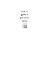 How to Read a Japanese Poem
 9780231546850