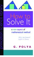 How to Solve It: A New Aspect of Mathematical Method
 9781400828678