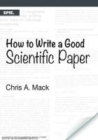 How to Write a Good Scientific Paper
 2017964213, 9781510619135