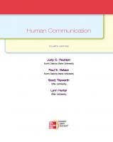 Human Communication [4 ed.]