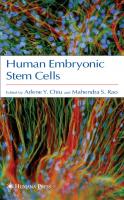 Human Embryonic Stem Cells [2003 ed.]
 1588293114, 9781588293114