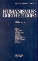 Humanismus? Goethe e dopo