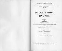 Hymnes I-VIII, tome I
 9782204035484