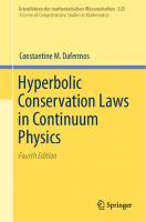 Hyperbolic conservation laws in continuum physics [4 ed.]
 9783662494493, 9783662494516