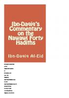 .Ibn-Daqiq’s Commentary on the Nawawi Forty Hadiths
 9781304503015