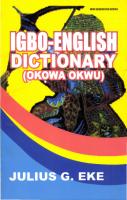 Igbo-English Dictionary (Okowa Okwu)
 8034737947, 9782900753