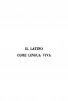 Il latino come lingua viva