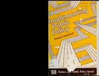 Implementing public policy (Politics and public policy series)
 0871871556, 9780871871558