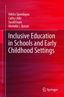 Inclusive Education in Schools and Early Childhood Settings [1st ed.]
 9789811525407, 9789811525414