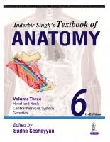 Inderbir Singh's Textbook of anatomy Head and Neck Neuroanatomy Genetics [Sixth edition.]
 9789351529637, 9351529630, 9789351529859, 9351529851, 9789351529866, 935152986X
