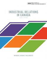 Industrial Relations in Canada [4 ed.]
 9780176891701