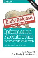 Information Architecture, 4th Edition: For the Web and Beyond
 978-1-49191-168-6