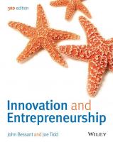 Innovation and Entrepreneurship [3rd Edition]
 1118993098, 9781118993095