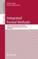 Integrated Formal Methods: 16th International Conference, IFM 2020, Lugano, Switzerland, November 16–20, 2020, Proceedings [1st ed.]
 9783030634605, 9783030634612
