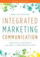 Integrated Marketing Communication: Creative Strategy from Idea to Implementation [3 ed.]
 9781538101063, 1538101068
