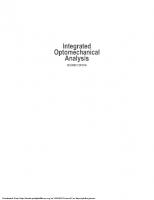 Integrated optomechanical analysis [Second edition (Online-ausg.)]
 9780819492487, 0819492485, 9780819492494, 0819492493