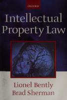 Intellectual property law
 0198763433