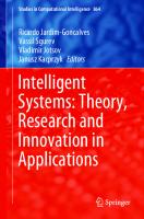 Intelligent Systems: Theory, Research and Innovation in Applications [1 ed.]
 3030387038, 9783030387037