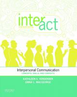 Inter-act: interpersonal communication concepts, skills, and contexts [Fourteenth edition]
 9780199398010, 0199398011