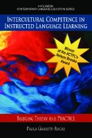 Intercultural Competence in Instructed Language Learning: Bridging Theory and Practice [1 ed.]
 9781681234199, 9781681234175