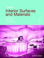 Interior Surfaces and Materials: Aesthetics, Technology, Implementation
 3764388099, 9783764388096