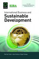 International Business and Sustainable Development
 178190989X, 9781781909898