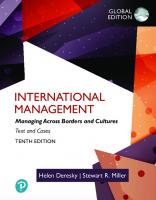 International Management Managing Across Borders and Cultures Text and Cases [10 global ed.]
 1292430362, 9781292430362