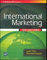 International marketing : text and cases
 9780070635883, 0070635889