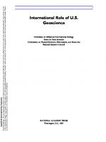 International Role of U.S. Geoscience [1 ed.]
 9780309579247