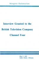Interview Granted to the British Television Company Channel Four, May 5, 1989