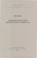 Intimate songs from the ms. Vatican Arabic 366
 8821008169, 9788821008160