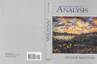 Introduction to Analysis [1st Edition, 1st ed.]
 9780130811325