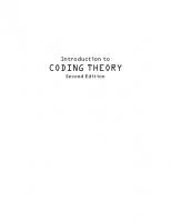 Introduction to Coding Theory, Second Edition [2ed.]
 1482299801, 978-1-4822-9980-9