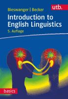 Introduction to English Linguistics 5th edition
 9783825256630