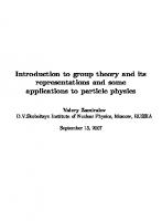 Introduction to group theory and its representations and some applications to particle physics