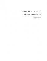 Introduction to Linear Algebra (5th Edition) [5 ed.]
 0201658593, 9780201658590