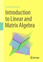Introduction to Linear and Matrix Algebra
 9783030528102, 9783030528119