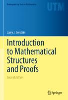 Introduction to mathematical structures and proofs [2nd ed]
 9781461442646, 9781461442653, 1461442648, 1461442656