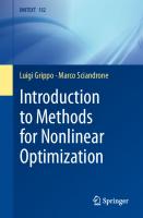 Introduction to Methods for Nonlinear Optimization
 9783031267895, 9783031267901