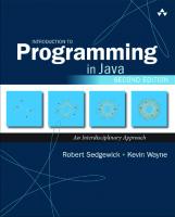 Introduction to Programming in Java: An Interdisciplinary Approach [Second Edition.]
 9780134512396, 0134512391