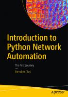 Introduction to Python Network Automation(2021)[Choi][9781484268063]
 9781484268056, 9781484268063