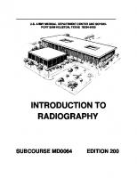 Introduction to Radiography MD0064 [200 ed.]
