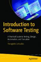 Introduction to Software Testing: A Practical Guide to Testing, Design, Automation, and Execution
 9781484295137, 9781484295144