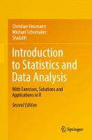 Introduction to Statistics and Data Analysis: With Exercises, Solutions and Applications in R, [2 ed.]
 9783031118326, 9783031118333