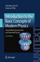 Introduction to the Basic Concepts of Modern Physics: Special Relativity, Quantum and Statistical Physics [2., Aufl]
 9788847016156, 9788847016163, 2010922328, 8847016150