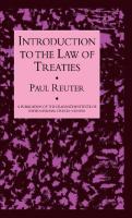 Introduction to the Law of Treaties [2 ed.]
 0710305028, 9780710305022