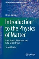 Introduction to the Physics of Matter - Basic Atomic, Molecular, and Solid-State Physics [2 ed.]
 9783030572426, 9783030572433
